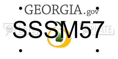 SSSM57 Georgia License Plate