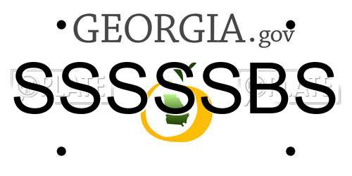 SSSSSBS Georgia License Plate
