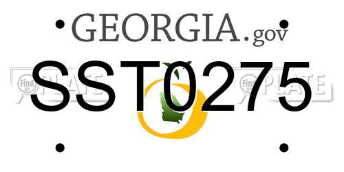 SST0275 Georgia License Plate