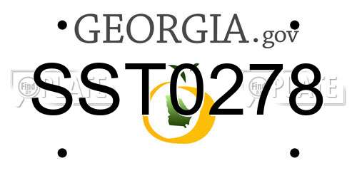 SST0278 Georgia License Plate