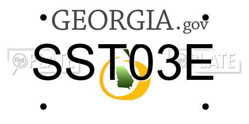 SST03E Georgia License Plate