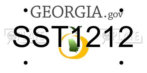 SST1212 Georgia License Plate