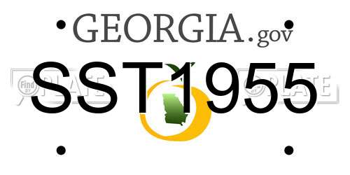 SST1955 Georgia License Plate