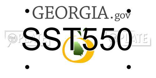 SST550 Georgia License Plate