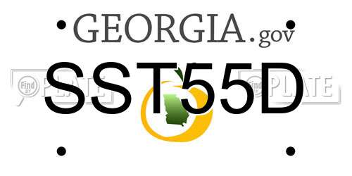 SST55D Georgia License Plate