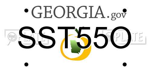 SST55O Georgia License Plate