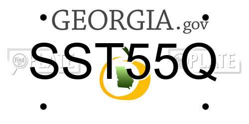 SST55Q Georgia License Plate