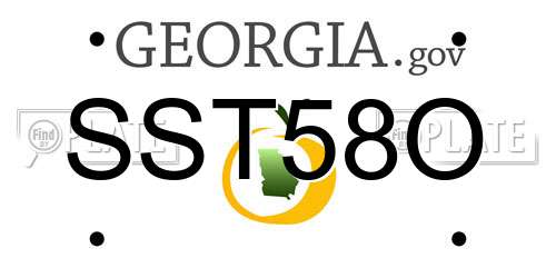 SST58O Georgia License Plate