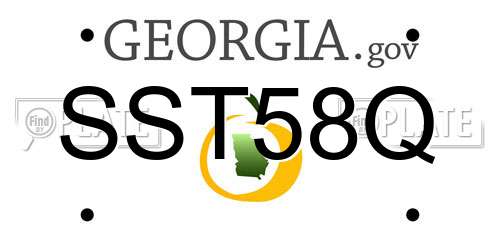 SST58Q Georgia License Plate