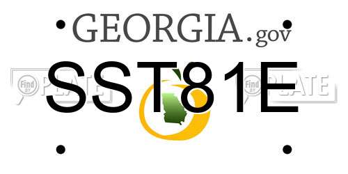 SST81E Georgia License Plate