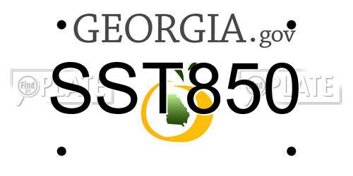 SST850 Georgia License Plate