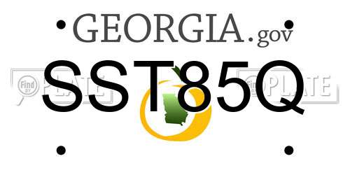 SST85Q Georgia License Plate