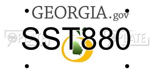 SST880 Georgia License Plate