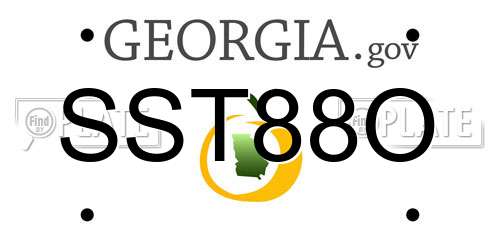 SST88O Georgia License Plate