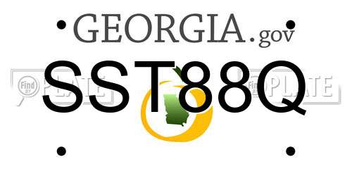 SST88Q Georgia License Plate