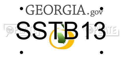 SSTB13 Georgia License Plate