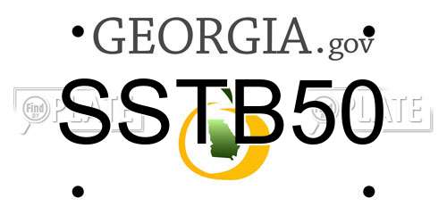 SSTB50 Georgia License Plate