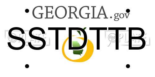 SSTDTTB Georgia License Plate