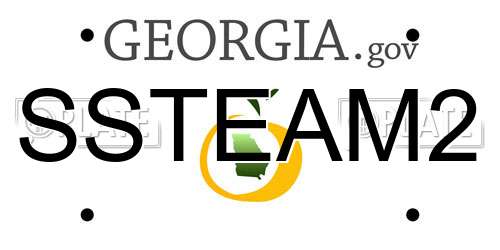 SSTEAM2 Georgia License Plate