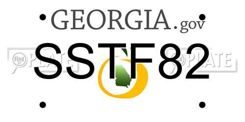 SSTF82 Georgia License Plate