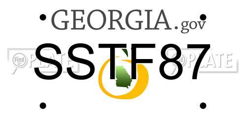 SSTF87 Georgia License Plate