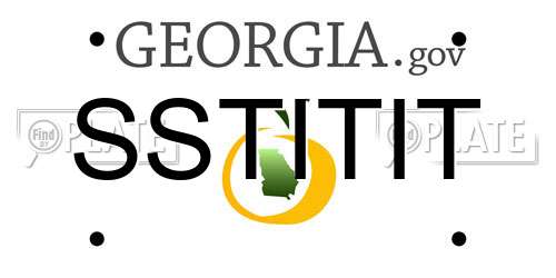SSTITIT Georgia License Plate