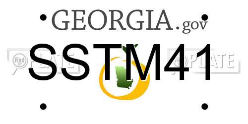 SSTM41 Georgia License Plate