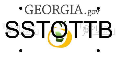 SSTOTTB Georgia License Plate