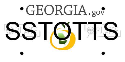 SSTOTTS Georgia License Plate