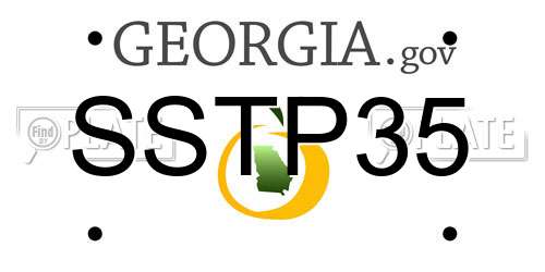 SSTP35 Georgia License Plate