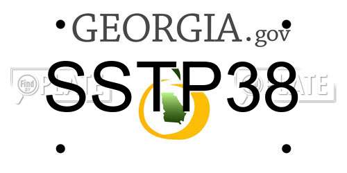 SSTP38 Georgia License Plate