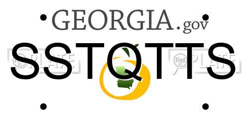 SSTQTTS Georgia License Plate