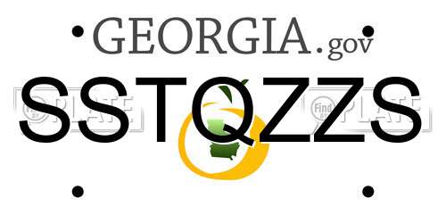 SSTQZZS Georgia License Plate