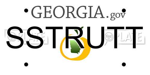 SSTRUTT Georgia License Plate