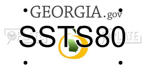 SSTS80 Georgia License Plate