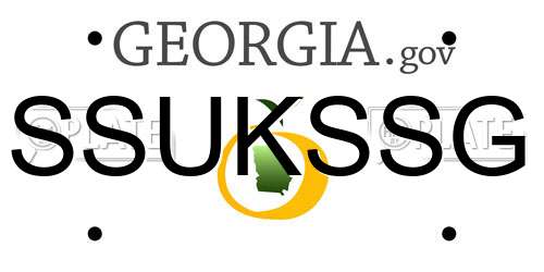 SSUKSSG Georgia License Plate