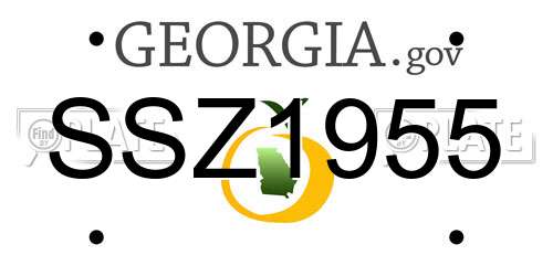 SSZ1955 Georgia License Plate