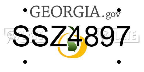 SSZ4897 Georgia License Plate