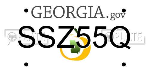 SSZ55Q Georgia License Plate