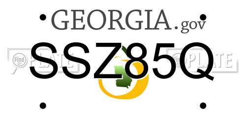 SSZ85Q Georgia License Plate