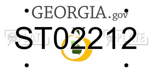 ST02212 Georgia License Plate