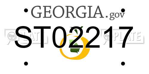 ST02217 Georgia License Plate