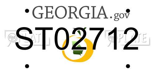 ST02712 Georgia License Plate