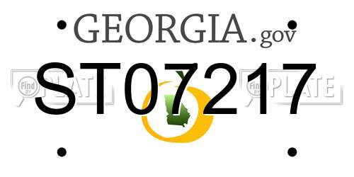 ST07217 Georgia License Plate