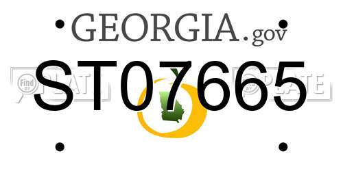 ST07665 Georgia License Plate