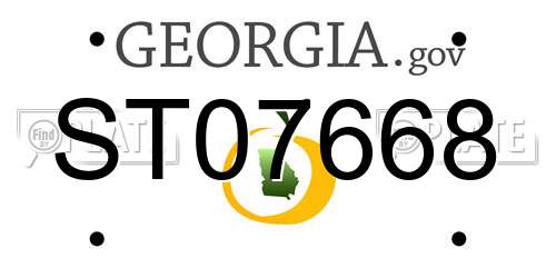 ST07668 Georgia License Plate