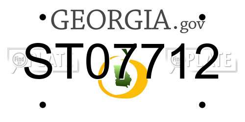 ST07712 Georgia License Plate