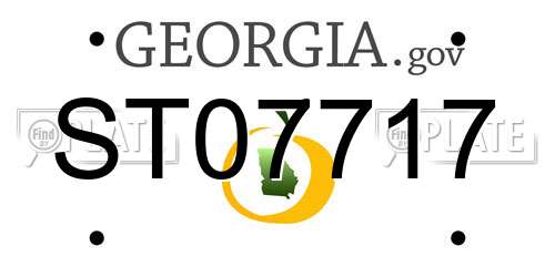 ST07717 Georgia License Plate