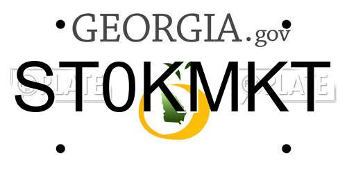 ST0KMKT Georgia License Plate