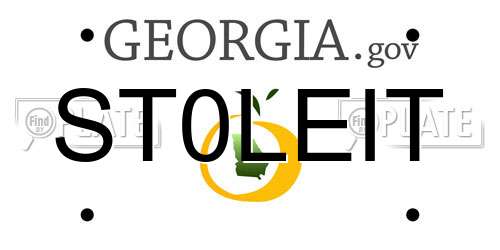 ST0LEIT Georgia License Plate
